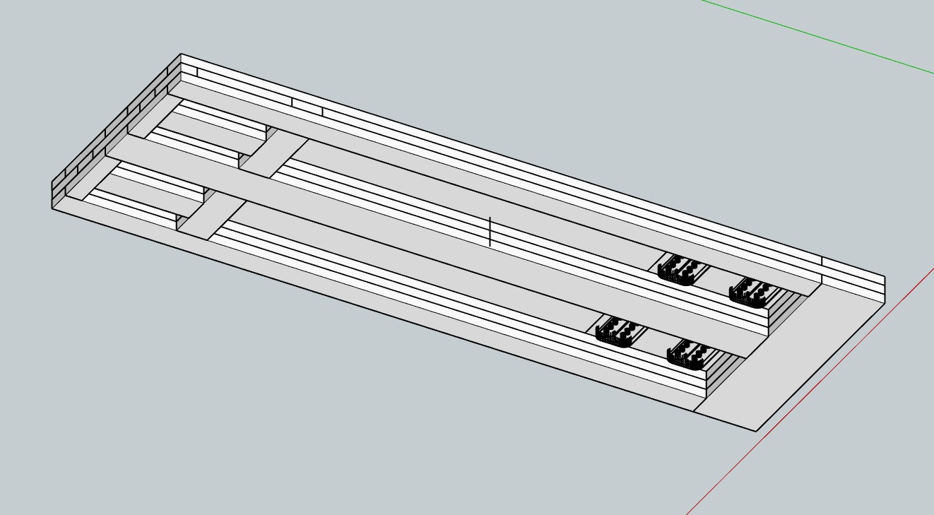 Alternating-tread staircase