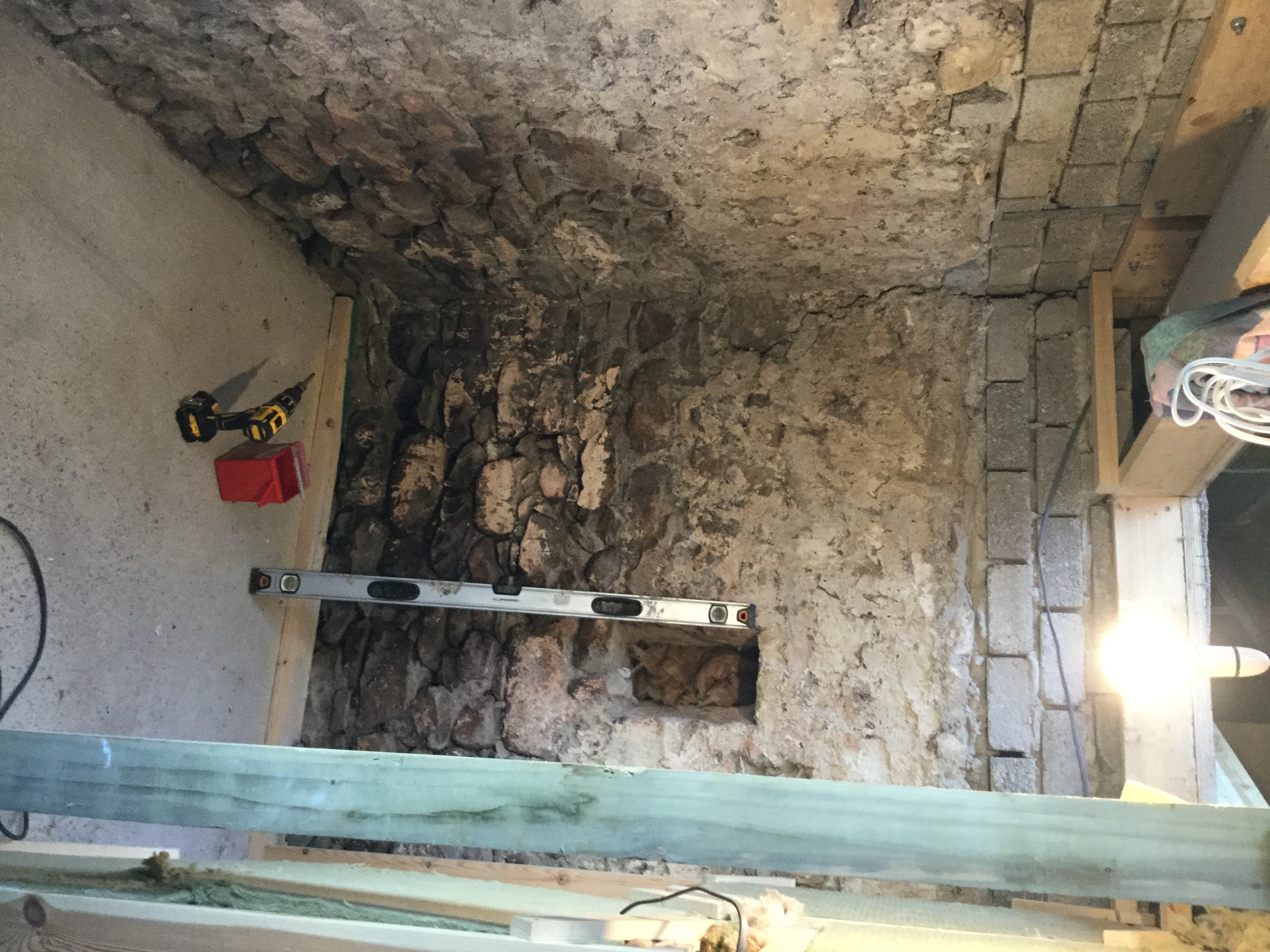 Alternating-tread staircase before building