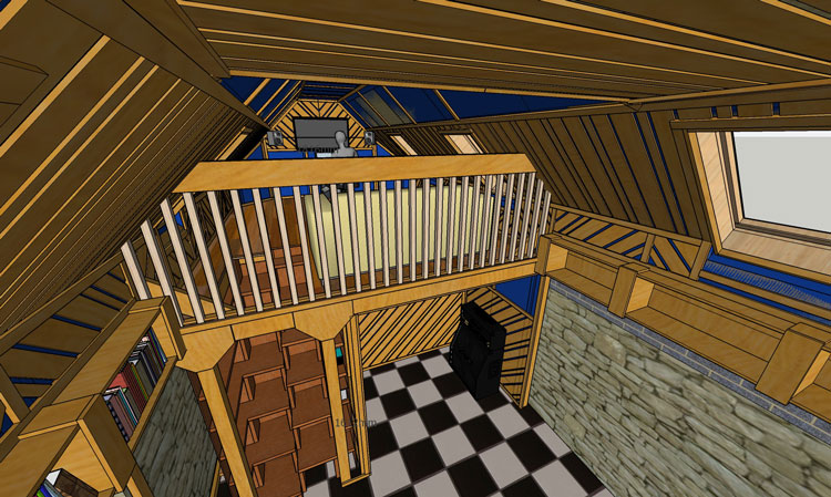 The space available for a recording studio