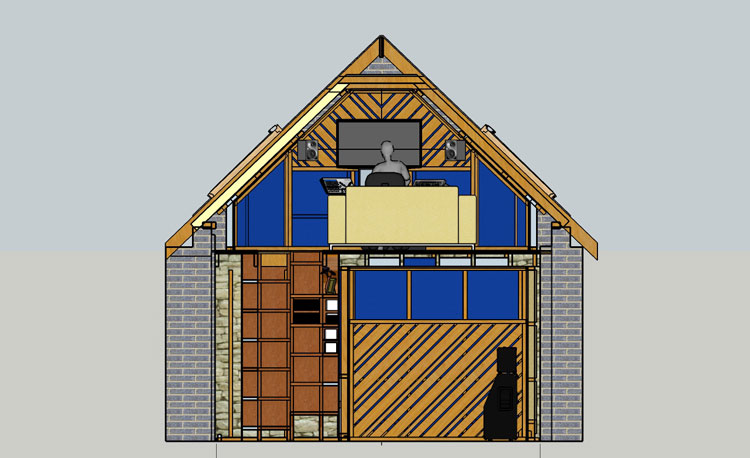 The space available for a recording studio