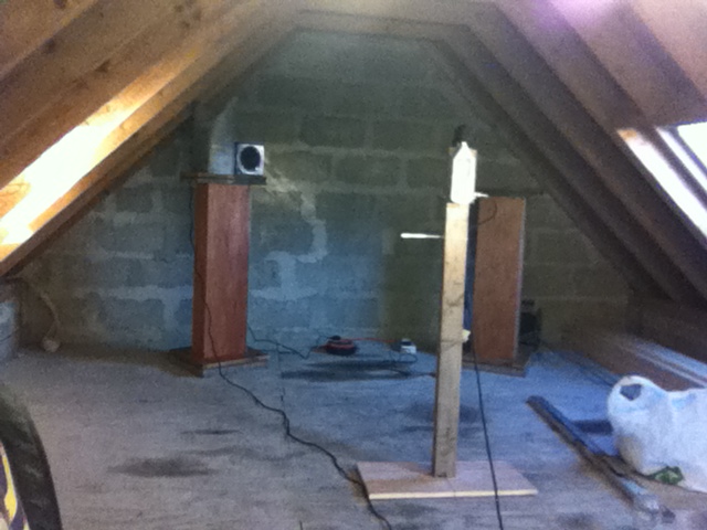 The space available for a recording studio