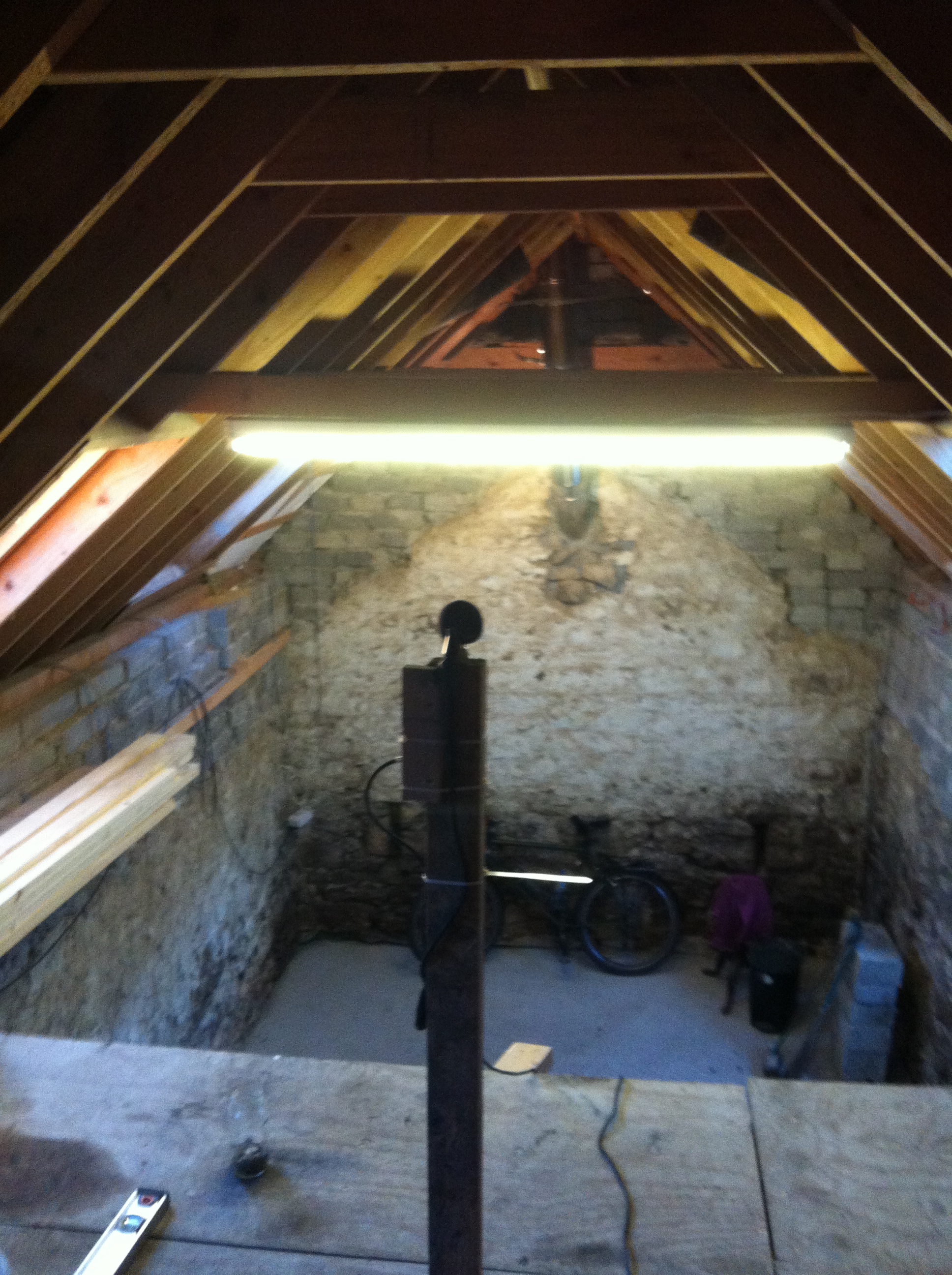 The space available for a recording studio